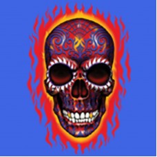 Flaming Candy Skull